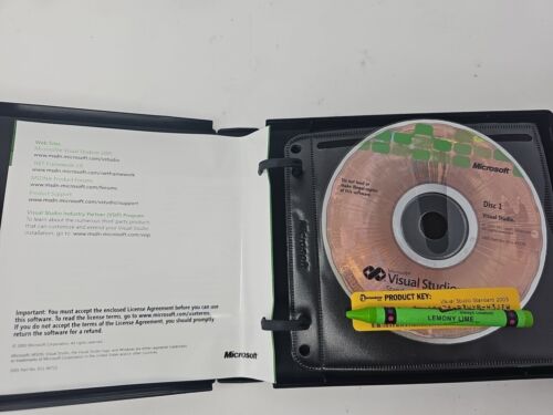 Retail Microsoft Visual Studio 2005 Standard Edition Academic 5 Disc Set w/ Key - Picture 3 of 7