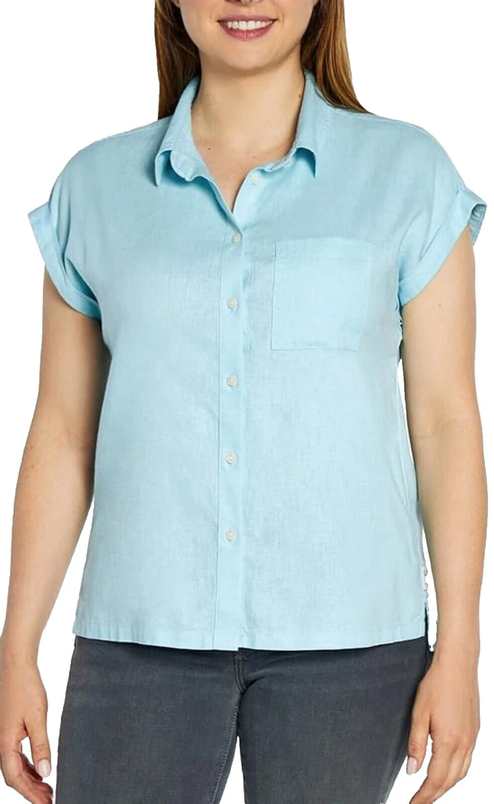 Patrón sólido Casual Orvis Tops para mujer