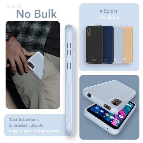 Designed for BLU C5L Max Phone Case, TUDIA Non-Slip [LINNGrip] Ultra Slim Cover - Picture 24 of 33