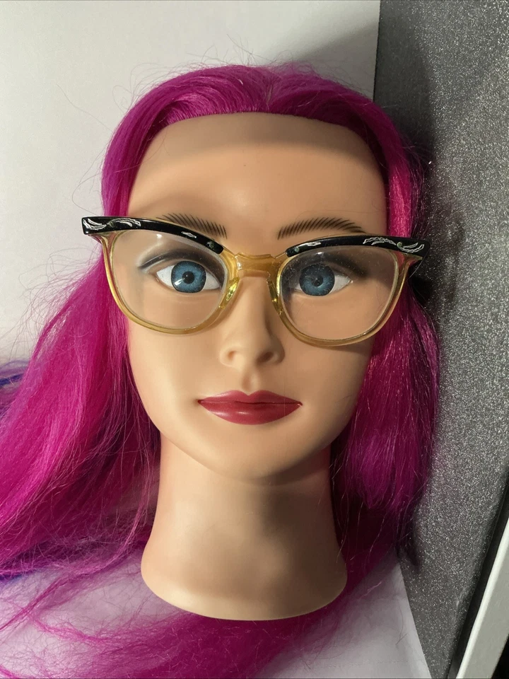 Marco óptico americano antiguo ojo de gato, lentes, grueso limpio años 50 Foto 2 de 4