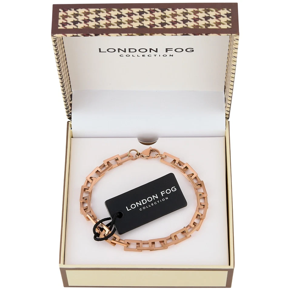 London Fog Square Link 8 Inch Unisex Bracelet - Image 2 of 4