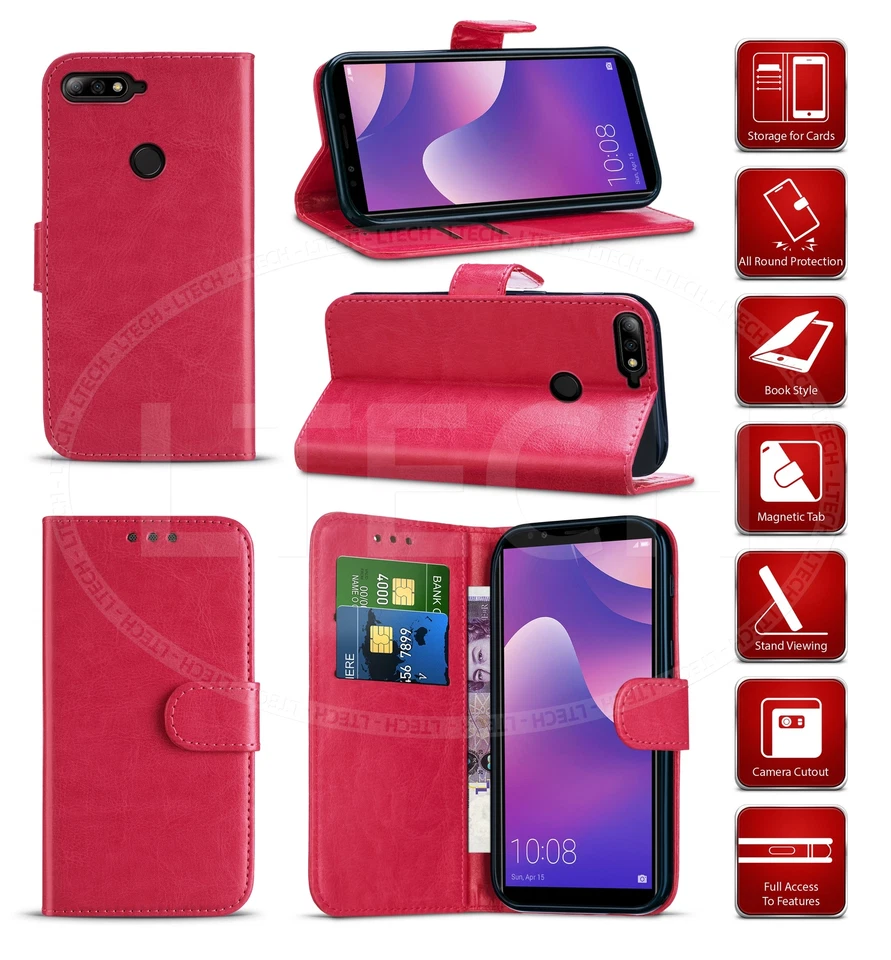 Funda tipo billetera para teléfono Nokia Lumia 730 ranura para tarjeta cubierta para libro cuero PU Foto 3 de 4