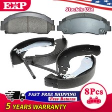 Ceramic Brake Pads & Drum Shoes Kit For Chevrolet Colorado GMC Canyon Front Rear