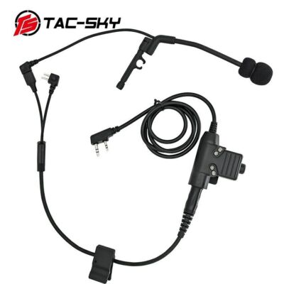 TAC-SKY Y Cable + Comtac Microphone + U94 PTT for IPSC Comtac I II III/Peltor