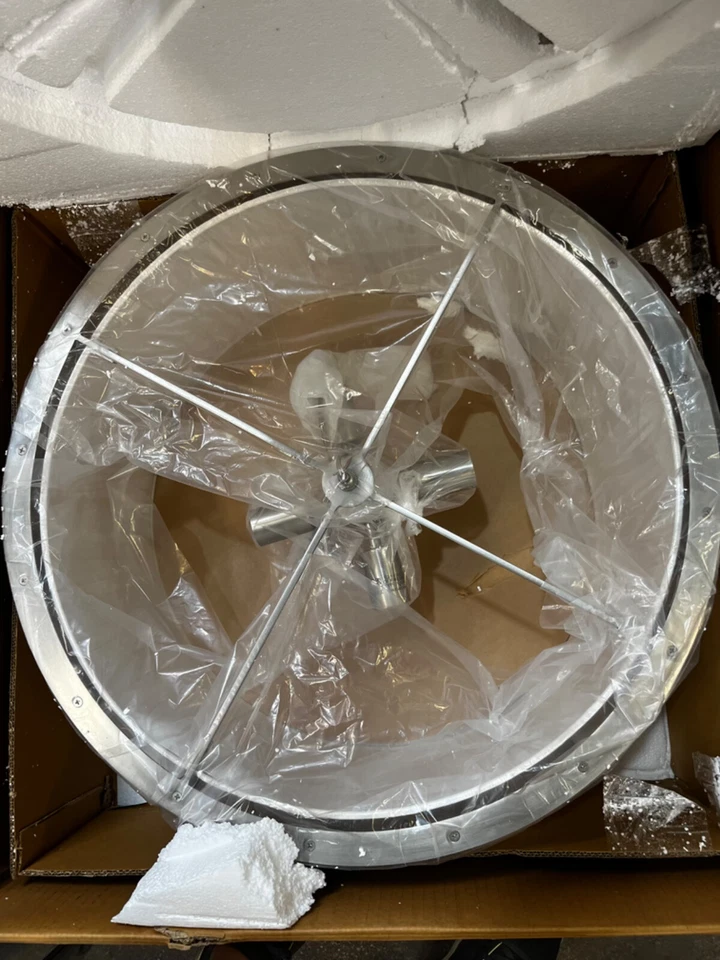 Lámpara de araña de tambor Capital Lighting 344641 Bodie 4 luces 25" W - níquel Foto 3 de 4