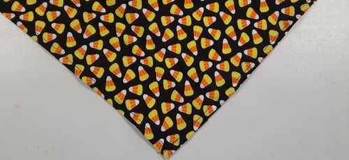 Dog Bandana, Scarf, Halloween, Black, Yellow, Orange, Candy Corn, S, M, L - 第 1/3 張圖片
