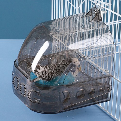 Wall Mount Bird Shower Box Anti-Slip Drawer Style Parrot Hanging Bath Box - Picture 10 of 14