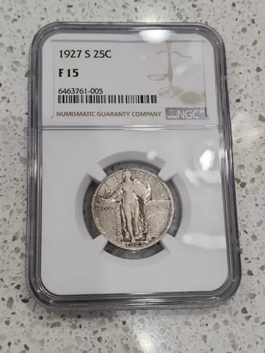 1927 S Standing Liberty Quarter NGC F 15