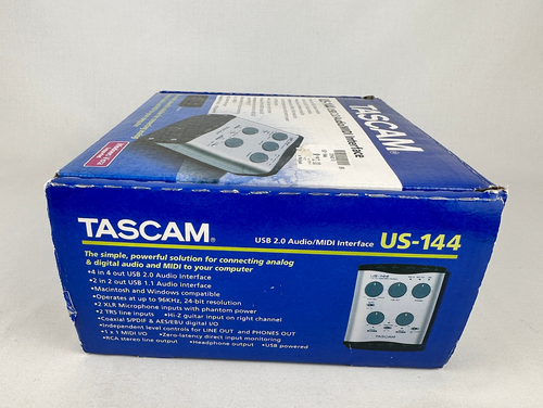 Tascam US-144 USB 2.0 Audio MIDI Recording Interface Brand Original Box Preowned - Picture 7 of 10