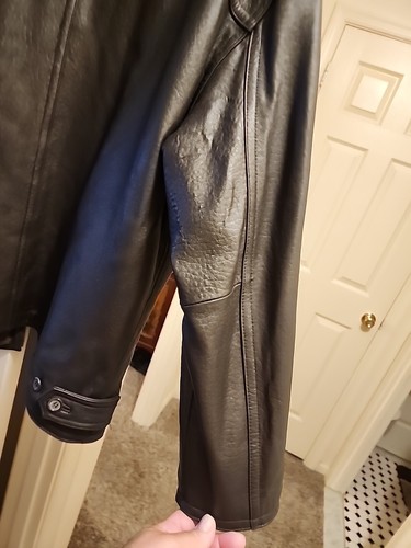 WEATHERPROOF GARMENT COMPANY Leather Coat Mid-Length, Size Medium. - Picture 13 of 23