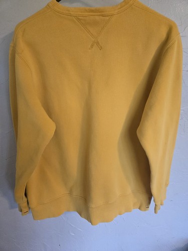 VTG Polo Ralph Lauren Sweatshirt 90s Pullover Crew Y2K Yellow Classiccore Preppy - Picture 8 of 8