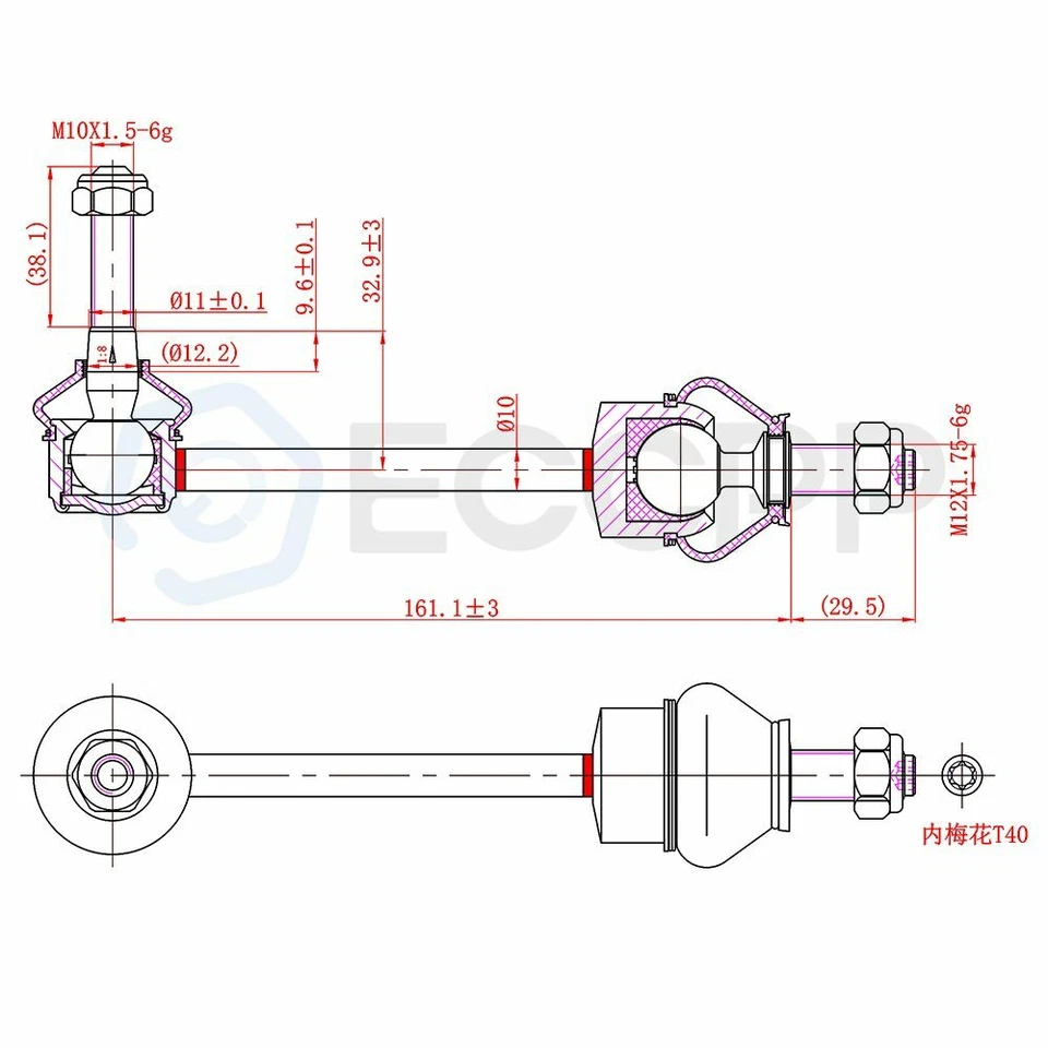 Kit de suspensión delantera completo 16 piezas para Ford Crown Victoria Lincoln 1995-1996 97 Foto 2 de 4