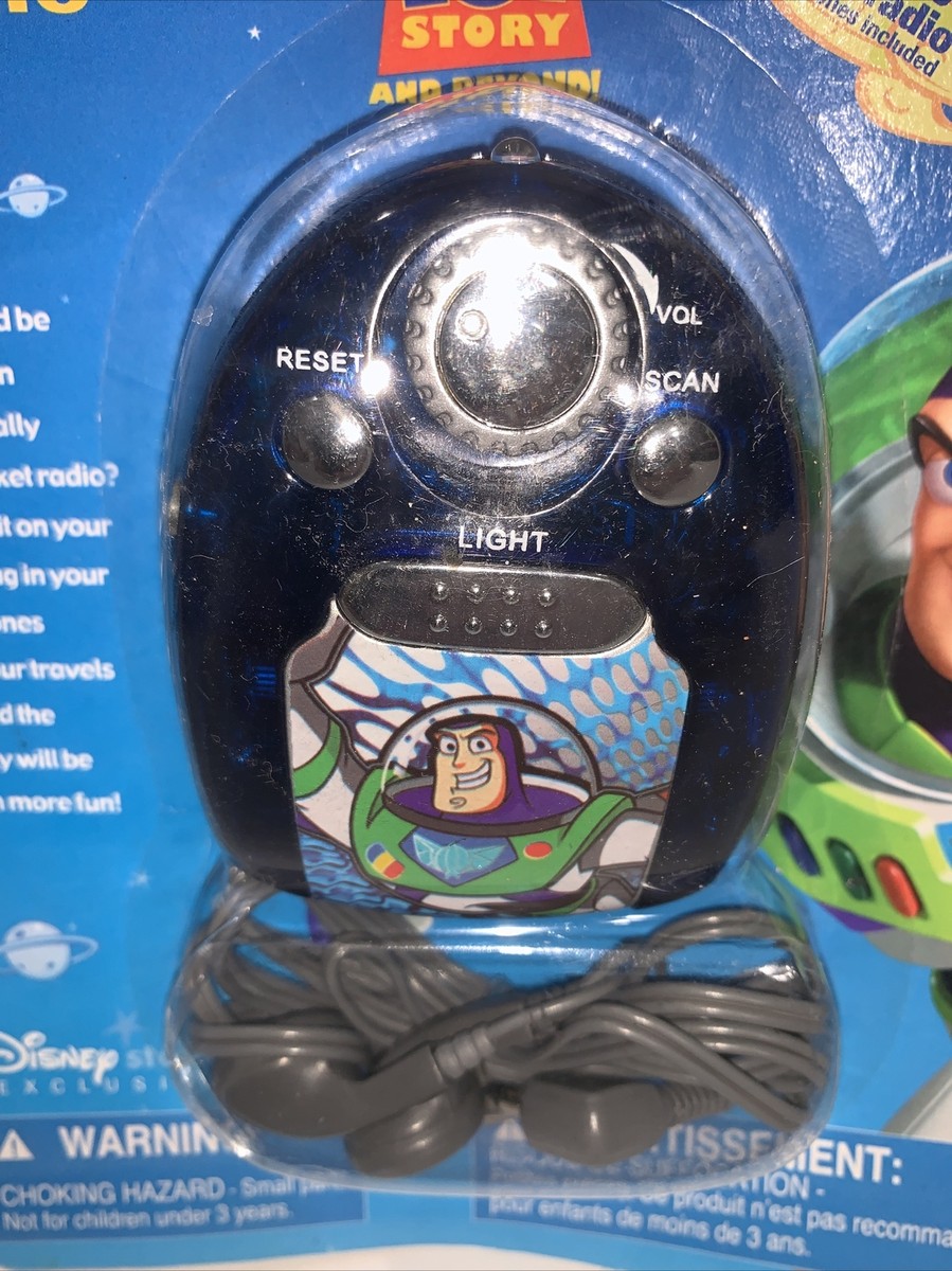 Disney Store Toy Story Buzz Radio Personal Portable FM Radio Disney Store Toy Story Buzz Radio Personal Portable FM Radio