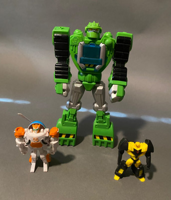 Playskool Heroes Transformers Rescue Bots Boulder 11 inch and Blades 6 inch