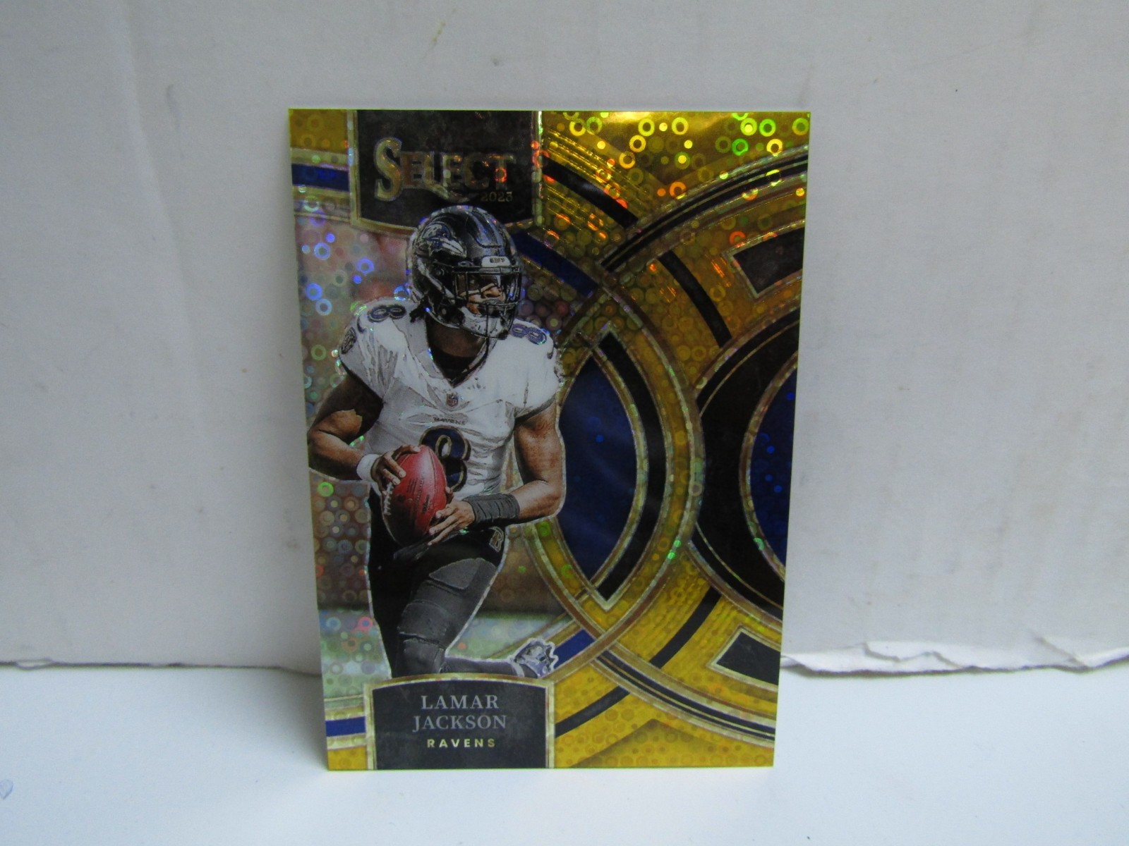 2023 Panini Select #190 Lamar Jackson Premier Gold Prizm 1/10 Ravens