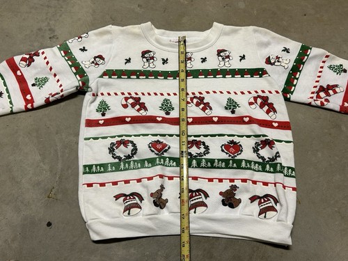 Vintage Youth Kids Festive Holiday Christmas Sweater Youth Large - Picture 8 of 8