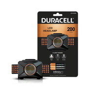 Duracell Led-Stirnlampe 200 Lumen 3 Modi IPX4 Inkl. 3X Aaa-Batterien