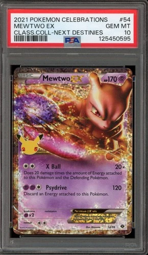 Pokemon Mewtwo EX Celebrations Classic Coll. Next Destinies #54 PSA 10 Gem Mint