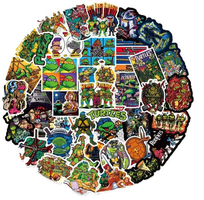 50x TEENAGE MUTANT NINJA TURTLES Sticker Deko Aufkleber Stickers Cartoon Comic