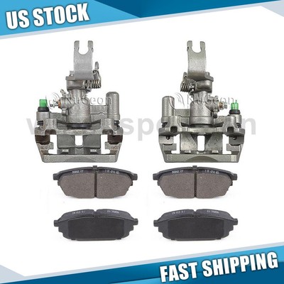 Rear Brake Calipers Ceramic Brake Pads for 2001 2002 2003 Mazda Protege