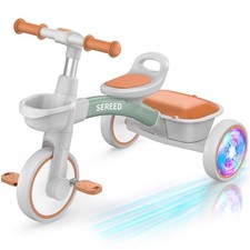 Colorful Lighting Toddler Tricycle for 2-5 Years Old Boys Girls, Adjustable S...