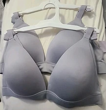 2 Pack ~ NWT Auden Smooth Lightly Lined Wirefree Bra         Sz: 38B Light Gray