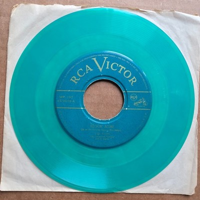 EDDY ARNOLD Rockin Alone/I'm Thinking Tonight Of My Blue Eyes 45 7'' Record GREEN