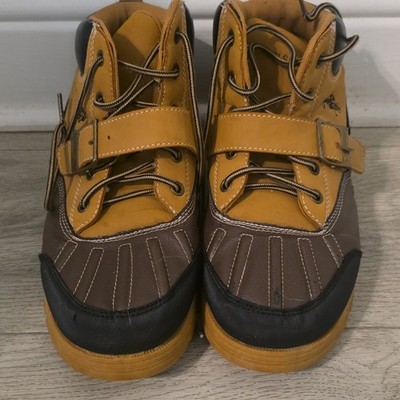 U.S. Polo Assn. Men's Ankle Boots Brown Yellow Lace Buckle Man Made Size 9