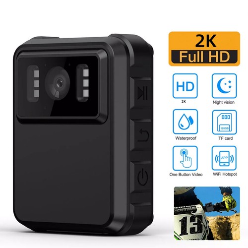 IP65 HD 2K Mini Clip Camera Video Audio Body Recorder IR Night Vision Out/Indoor - Picture 14 of 23