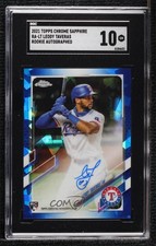 2021 Topps Chrome Sapphire Edition Rookie Leody Taveras SGC 10 GEM Auto RC