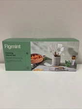 Figmint 10pc Silicone Cooking Utensil Set - White