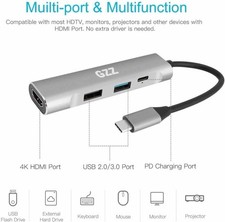 USB Type C to HDMI Digital AV Multiport Hub USB C USB 3 Adapter for Nintendo