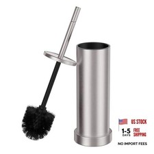 Toilet Brush and Holder Set, 304 Stainless Steel Toilet Brush Brushed Nickel