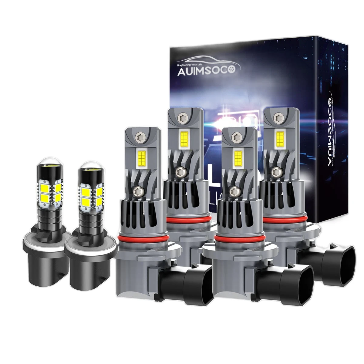 For Chevy Silverado 1500 2500HD 99-2002 Combo LED Headlights Hi/Low Fog 6X Bulbs