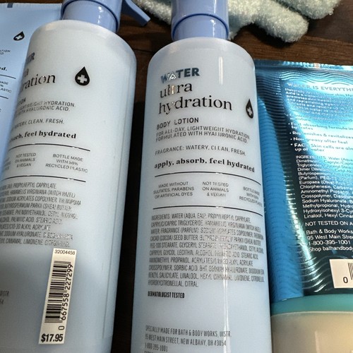 Bath & Body Works WATER crema lozione corpo ialuronica ultra idratante - Foto 7 di 10