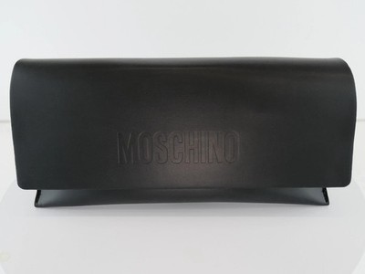New Authentic Moschino Medium Wide Black Glasses Case Cleaning Cloth
