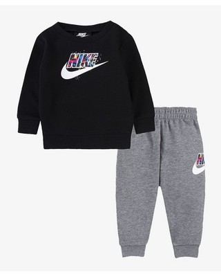  Voller TrainingsAnzug Babys Kinder Youth unisex Nike NSW THRILL Crew Pants Set