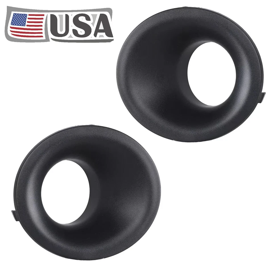 Fits 2015-2022 Dodge Challenger Pair Fog Light Front Bumper Lamp Cover Bezel Kit - Image 2 of 4