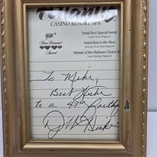 Dwight Hicks Signed Autograph Note 49ers Super Bowl Champion Atlantis Casino
