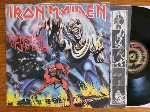 Iron Maiden 1982 Number of the Beast Original Harvest LP 12202 Vinyl GOOD USED