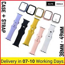 For Apple Watch Case Series iWatch 4 5 6 7 8 9 10 11 Glass Screen Cover + Band