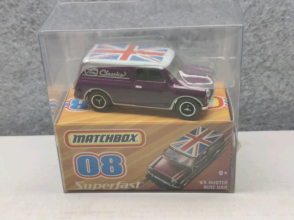 MATCHBOX 08 Superfast '65 Plum Austin Mini Van - VHTF  - Image 4 of 4