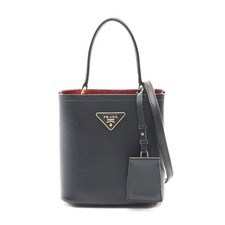 Prada Saffiano Cuir Handbag Women Black One Size