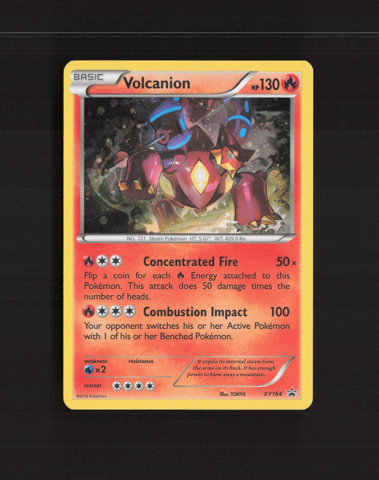 Volcanion XY164 XY Promos Black Star Promo Holo Pokemon Card LP