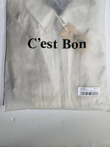 C'est Bon Work Jacket Off White Zip Up Men's SZ XL Urban Mod Work Chore Nwt  image 18