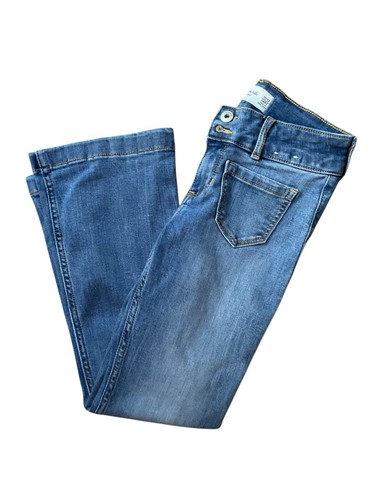 Abercrombie Kids Flare Leg Jeans Size 11/12 Short Light Blue. Low Rise - Picture 6 of 6