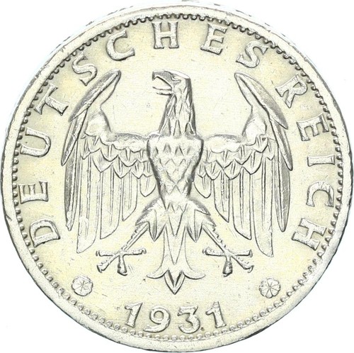 Weimarer Republik 3 Reichsmark 1931 A Silber vz J 349 - Picture 2 of 3