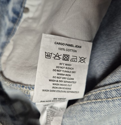 Palace Cargo Panel Jeans Stone Wash Denim 34 Brandneu SS25 - Bild 8 von 8