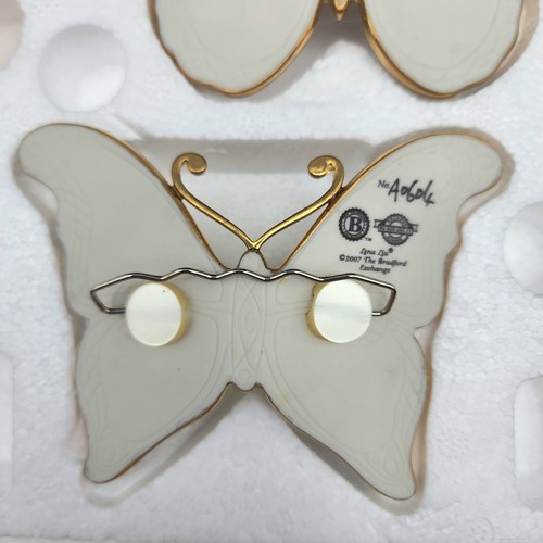 Juego de 4 Intercambio Bradford Colección Mariposa Porcelana Lena Liu **HERMOSO** - Imagen 15 de 23