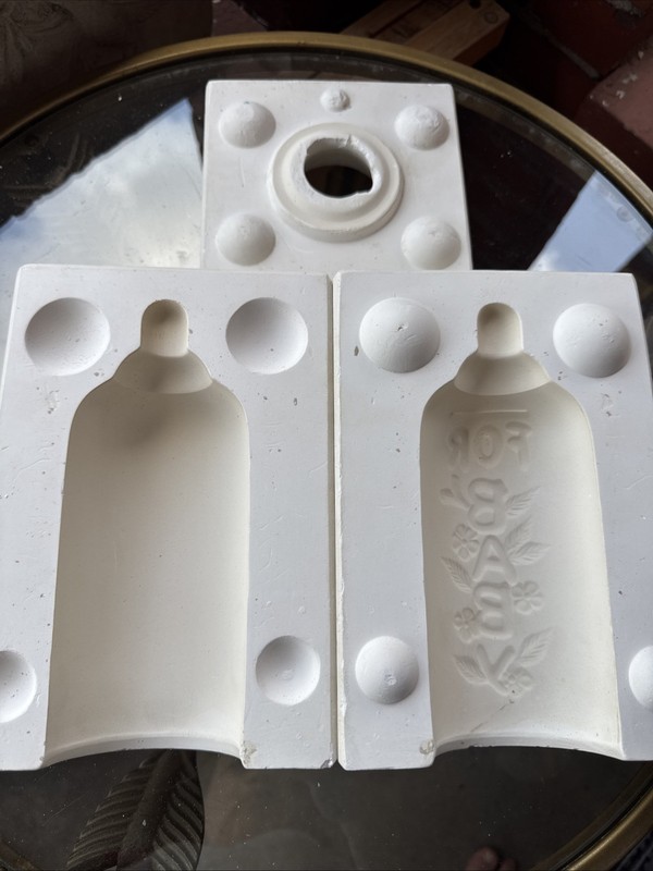 Ceramic Slip Casting Mold, White Horse Brand, Number 1295, Baby Bottle